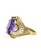 Or jaune 14 carats Alexandrite Anneau Style vintage vrc003y